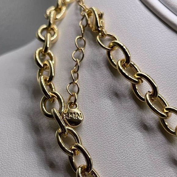 RMM classic basic gold tone long length or multi strand necklace - Picture 3 of 4